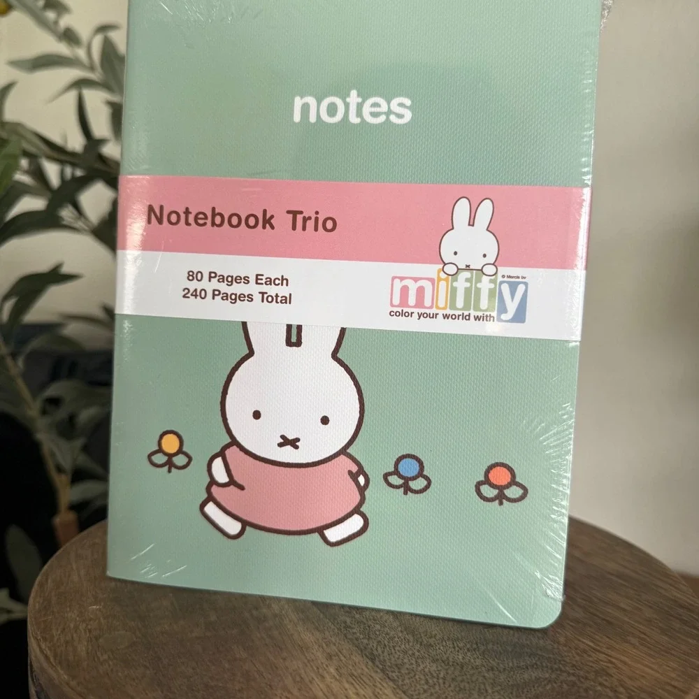 Miffy Flowers Notebook Trio 3-Pack Lined Journals Orange Circle Studio MY016 NEW